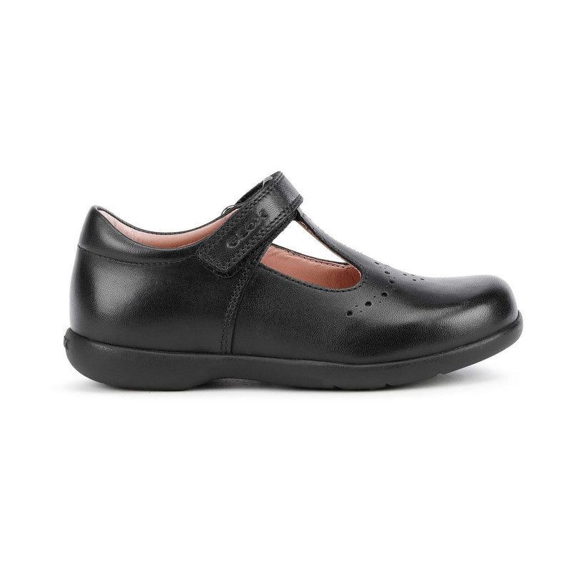 Junior Girls Geox Naimara School Shoes - Black