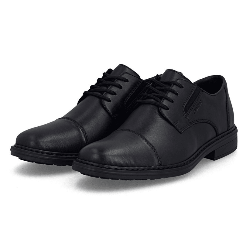 Mens Rieker 17625 Black Smart Lace Up Shoes - Black
