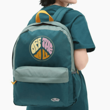 Vans Street Sport Realm Backpack in Blue and Black Logo - Blue and Black