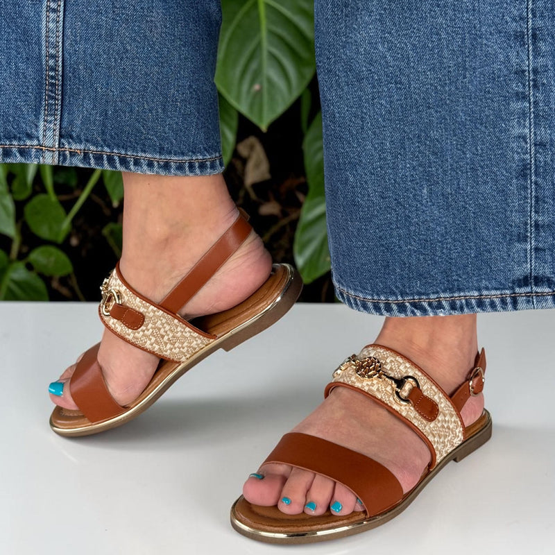 Womens Valentino Conte 6W9967 Sandals - Tan Multi