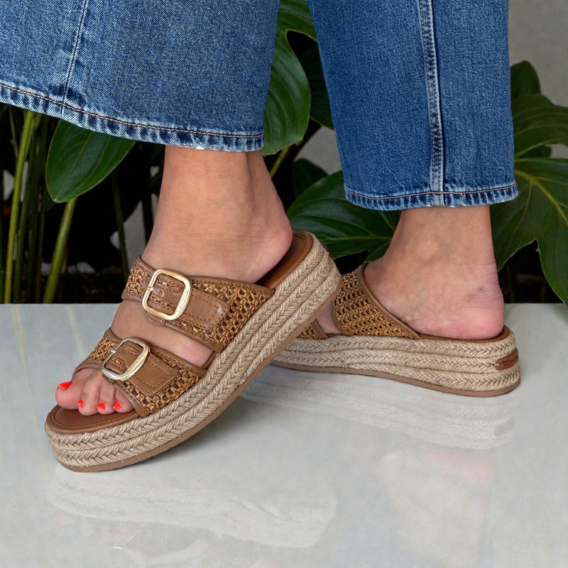 Womens Tamaris 27221 Cognac Sandals - Cognac