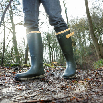 Mens Cotswold Stratus Green Wellingtons - Green