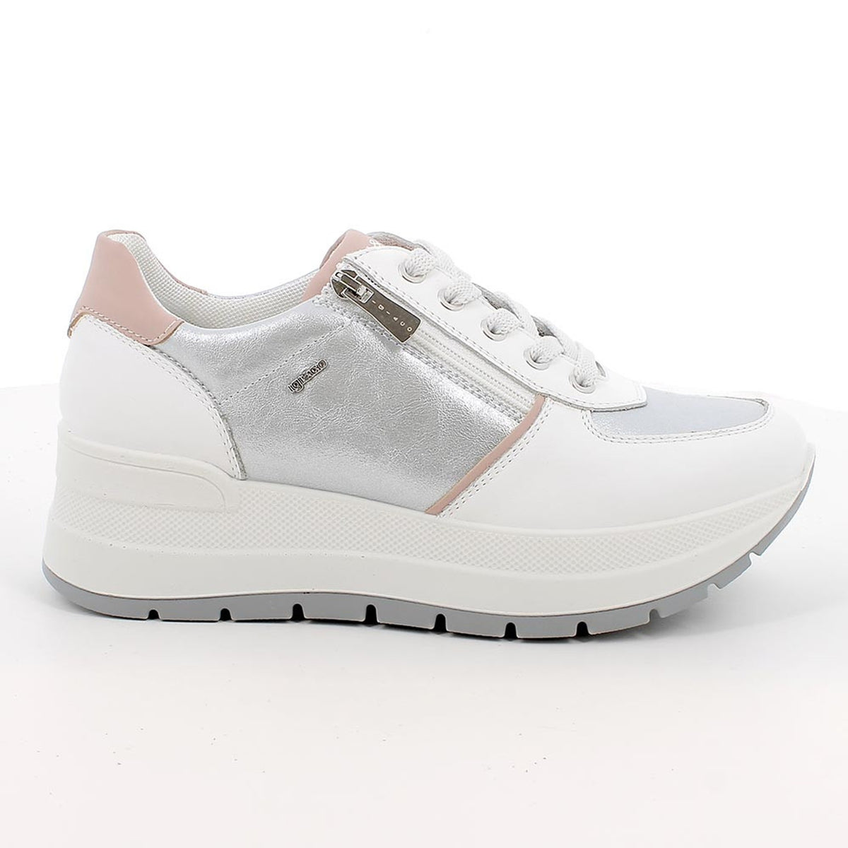 Womens Igi & Co White And Silver Platform Trainers