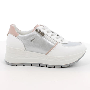 Womens Igi & Co White And Silver Platform Trainers - White And Silver