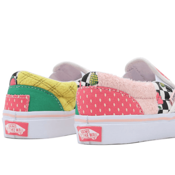 Vans Kids Check Multicolour Patchwork Classic Slip On Trainers - Multi