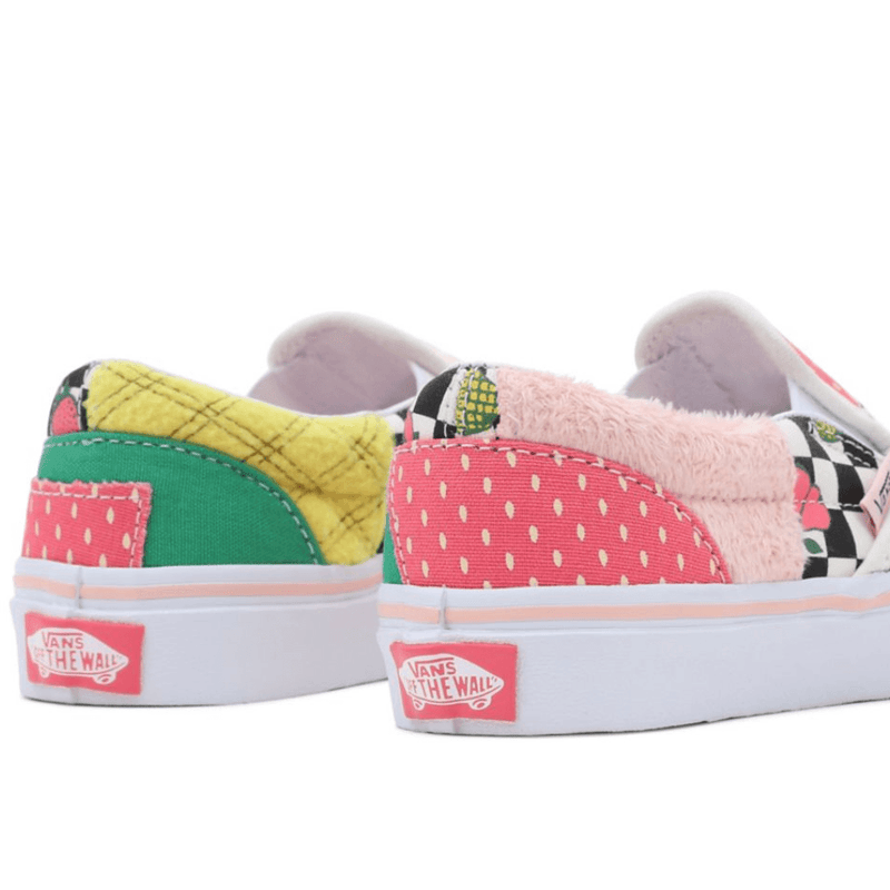 Vans Kids Check Multicolour Patchwork Classic Slip On Trainers - Multi