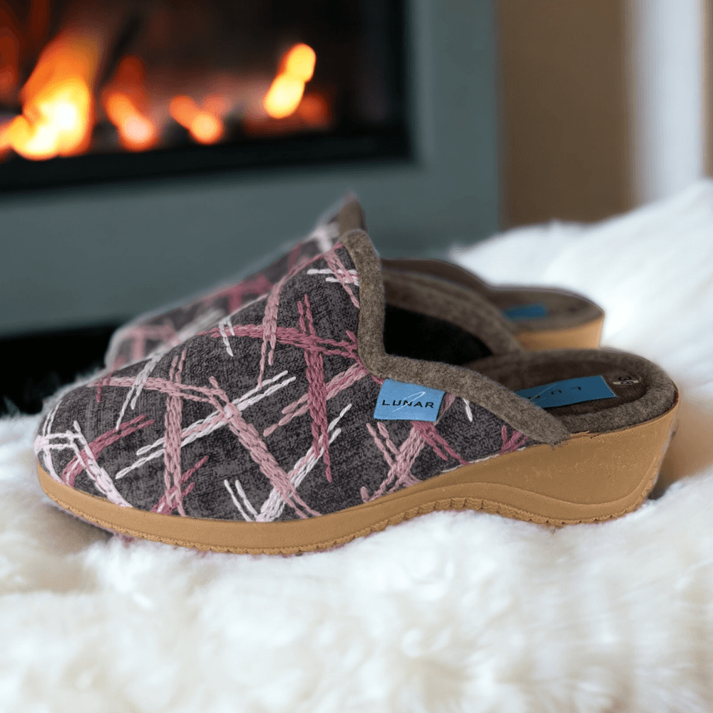 Womens Lunar Ladies Erin Grey Mule Slippers