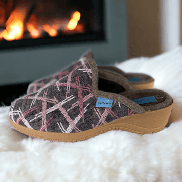 Womens Lunar Ladies Erin Grey Mule Slippers - Grey