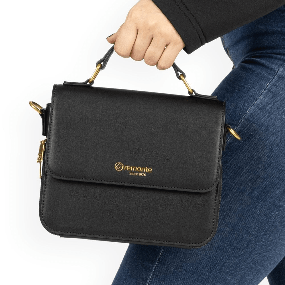 Womens Remonte Q0632 Black Box Small Handle Handbag