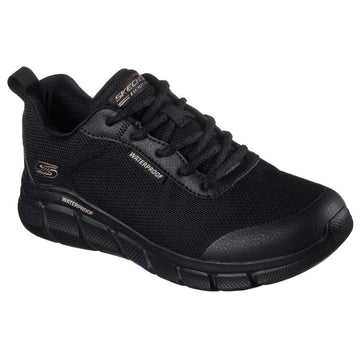 Womens Skechers Waterproof: Bobs Sport Flex Trainers - Black