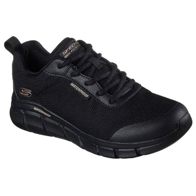 Womens Skechers Waterproof: Bobs Sport Flex Trainers - Black
