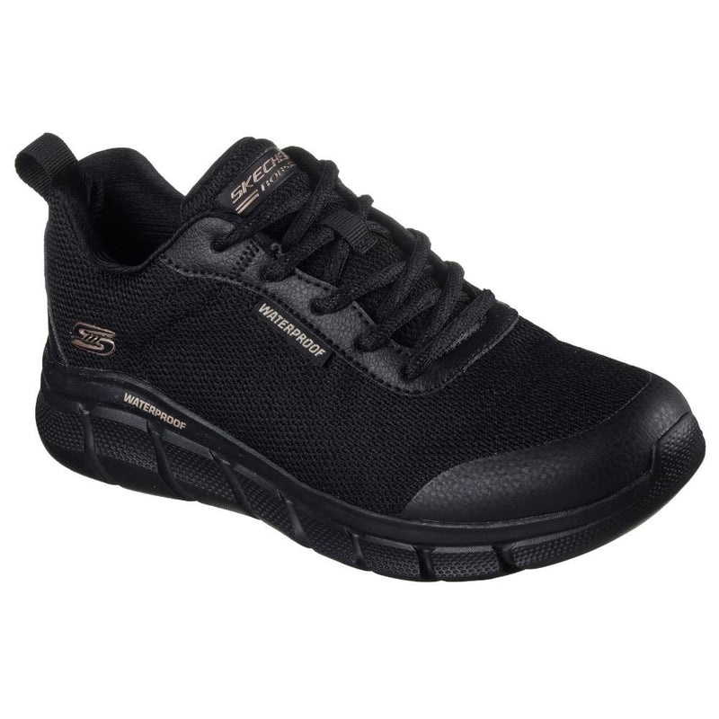 Womens Skechers Waterproof: Bobs Sport Flex Trainers - Black