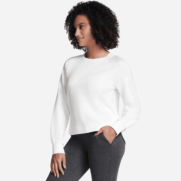 Womens Skechers Skechluxe Elevate Crewneck - Off White