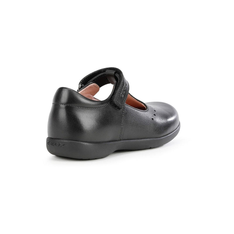 Junior Girls Geox Naimara School Shoes - Black