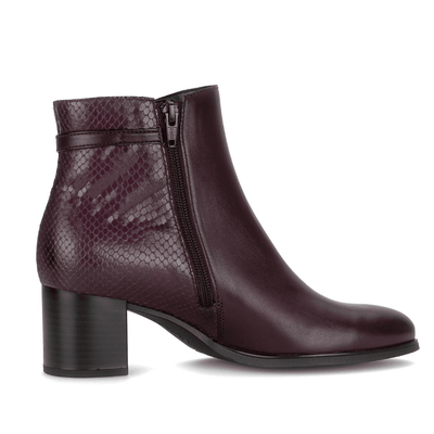 Womens Gabor 75.692 Block Heel Ankle Boots - Burgundy
