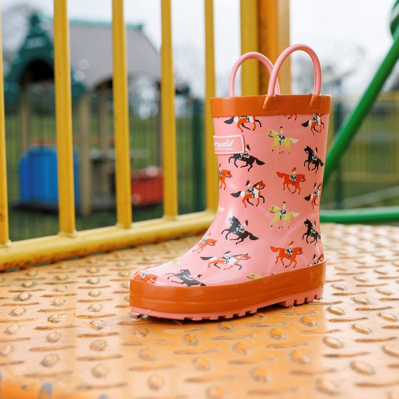 Kids Cotswold Puddle Wellingtons - Horses