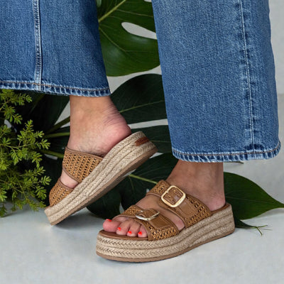 Womens Tamaris 27221 Cognac Sandals - Cognac