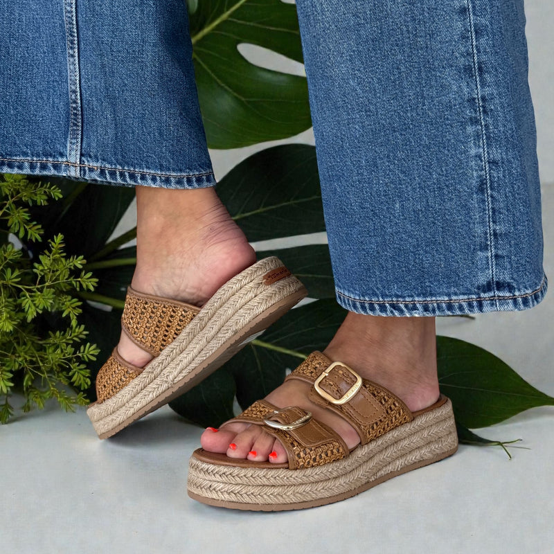 Womens Tamaris 27221 Cognac Sandals - Cognac