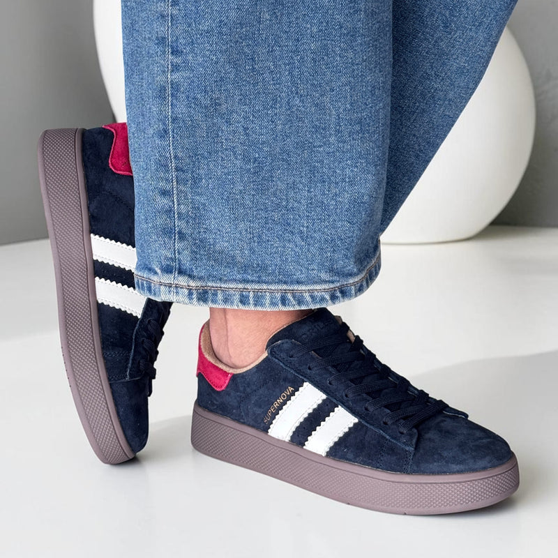 Womens Drilleys Thirty Four Trainers - Cobalt