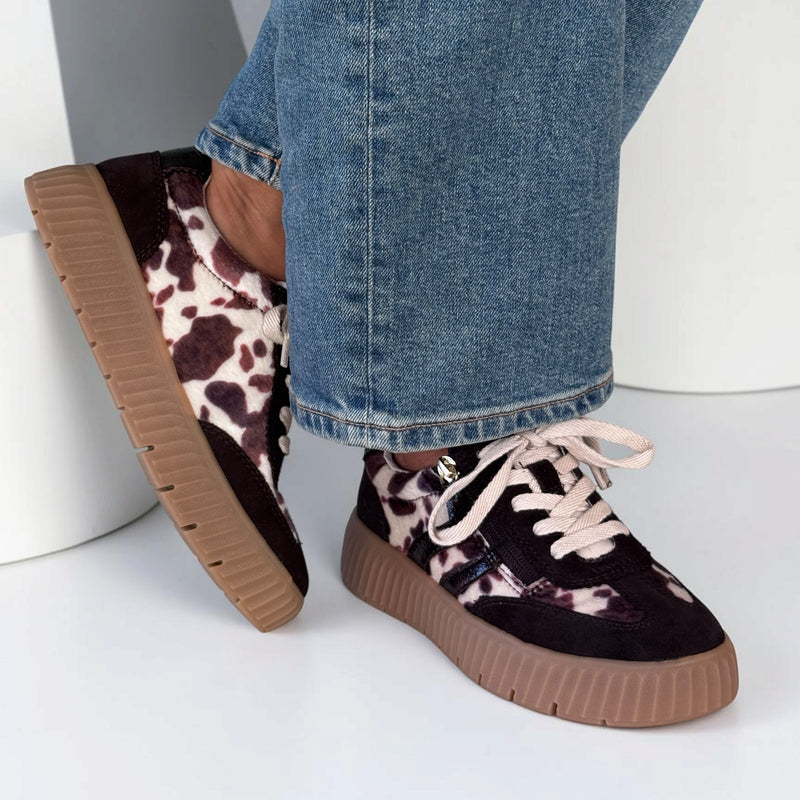 Womens Tamaris 83739 Side Zip Trainers - Cow