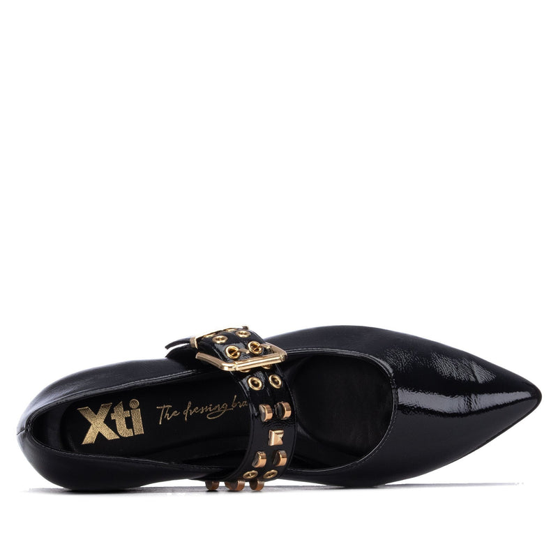 Womens Xti 146418 Flat Shoes - Black