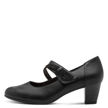 Womens Jana 24465 Black Block Heels - Black