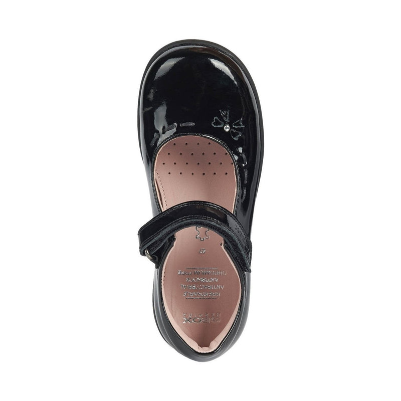 Infant Girls Geox Naimara Black Patent School Shoes - Black Patent