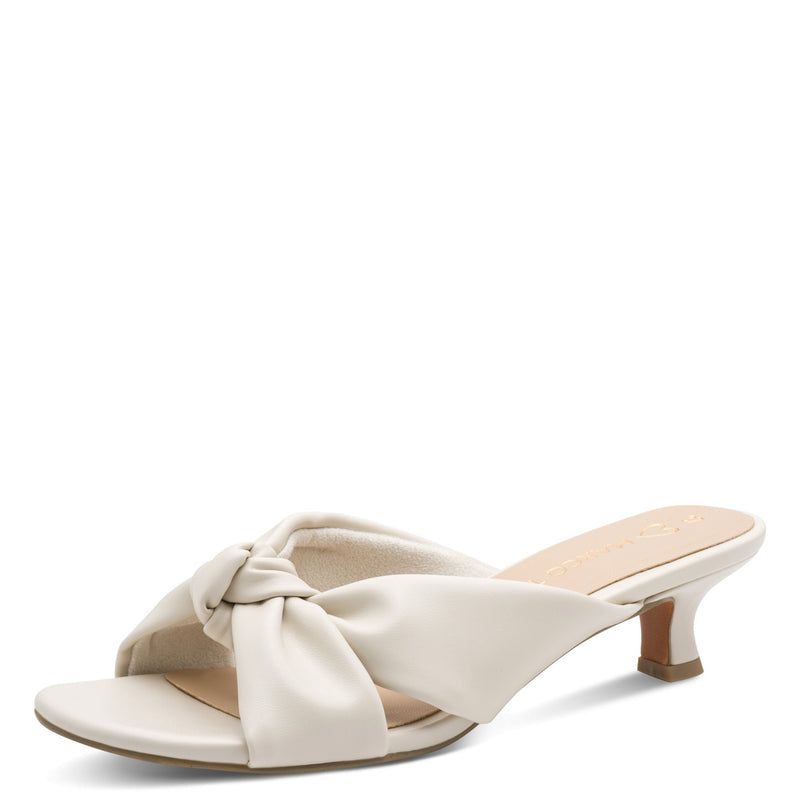 Womens Marco Tozzi 27202 Cream Heeled Sandals - Cream