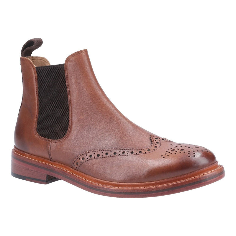 Mens Cotswold Siddington Leather Chelsea Boots - Brown