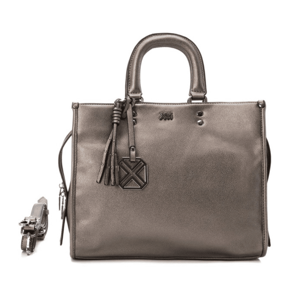 Womens Xti 184361 Lead Metallic Large Handbag