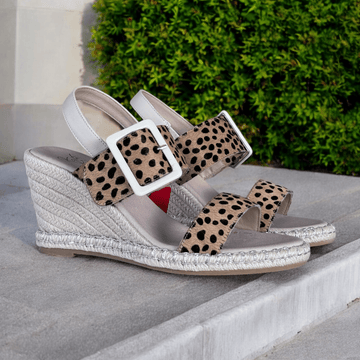 Womens Kate Appleby Bodeden Wedge Sandals- Cotton - Leopard