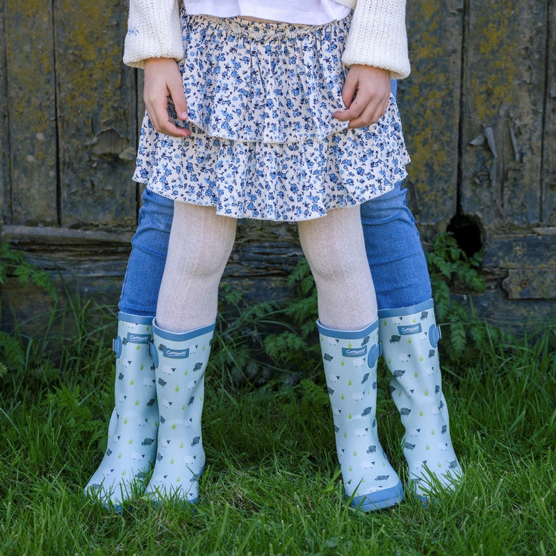 Womens Cotswold Farmyard Mid Wellingtons - Sheep