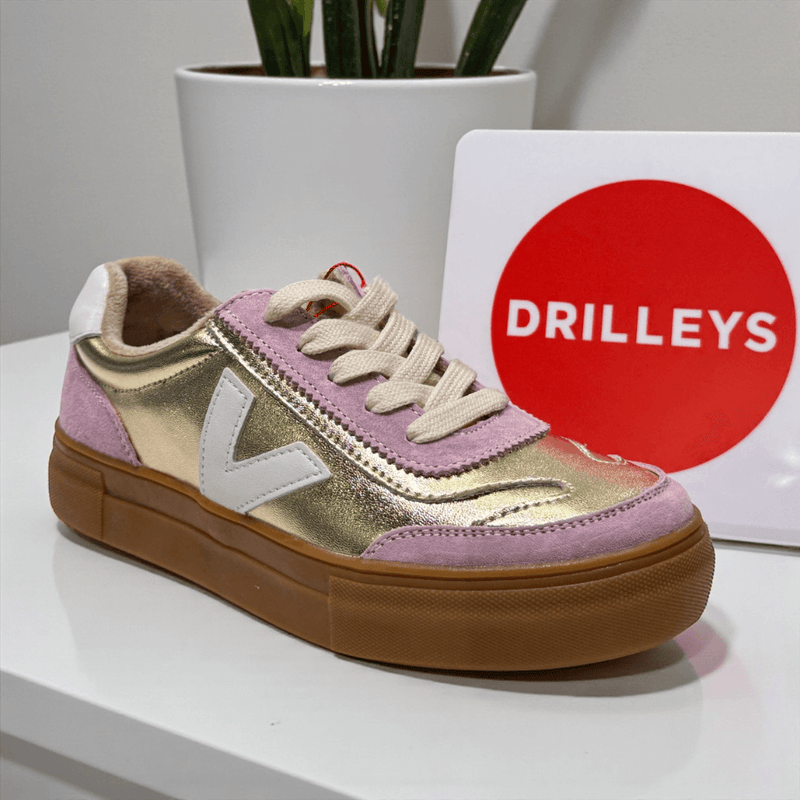 Womens Drilleys Eighty Trainers - Golden Musk