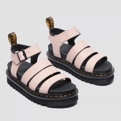 Womens Dr Martens Blaire Athena Leather Strap Sandals - Powder Pink - Pink