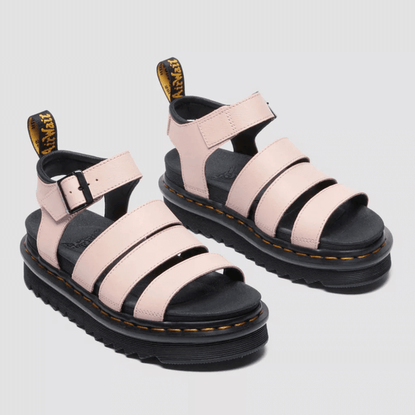Womens Dr Martens Blaire Athena Leather Strap Sandals - Powder Pink - Pink
