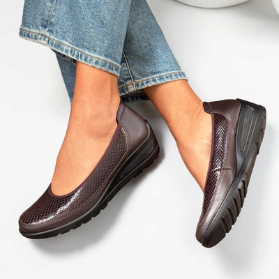 Womens Ara 50664 Zurich 2.0 Chocolate Brown Wedge Pumps - Chocolate Brown