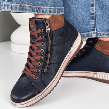 Womens Remonte D0772 Sea Blue Boots - Sea Blue