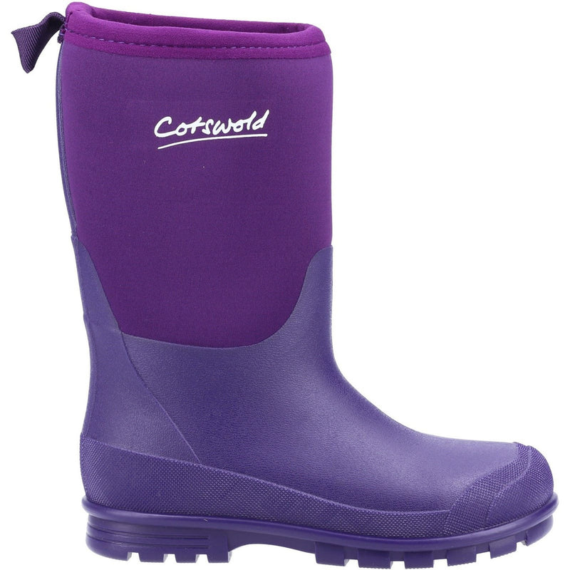Kids Cotswold Hilly Neoprene Wellingtons - Purple