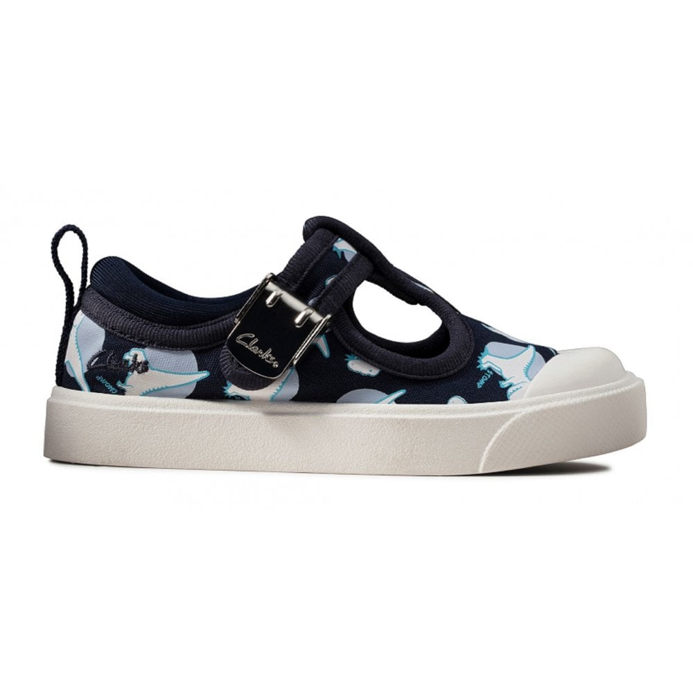 Infant Clarks Boys City Dance Navy Interest Shoes