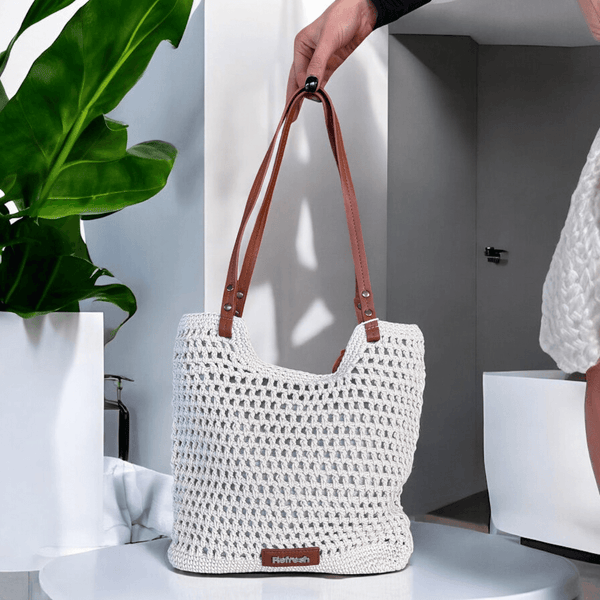 Refresh 183305 Cream Woven Shoulder Bag - Cream