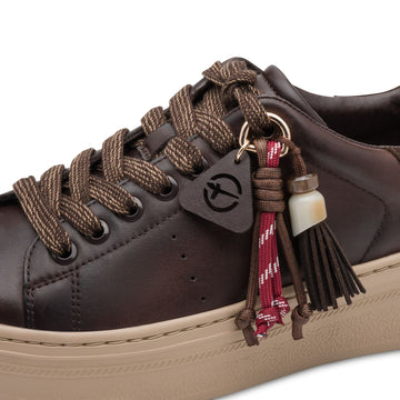 Womens Tamaris 23775 Mocca Laced Trainers - Mocca