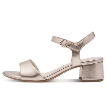 Womens Tamaris 28249 Low Block Heel Sandals - Light Gold