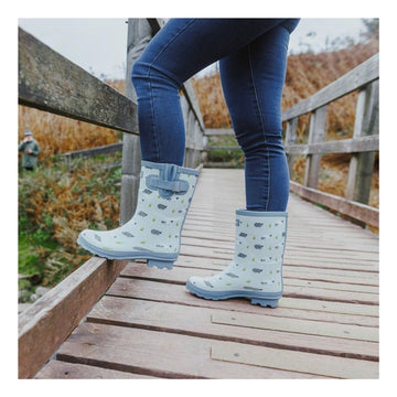 Womens Cotswold Farmyard Mid Wellingtons - Sheep