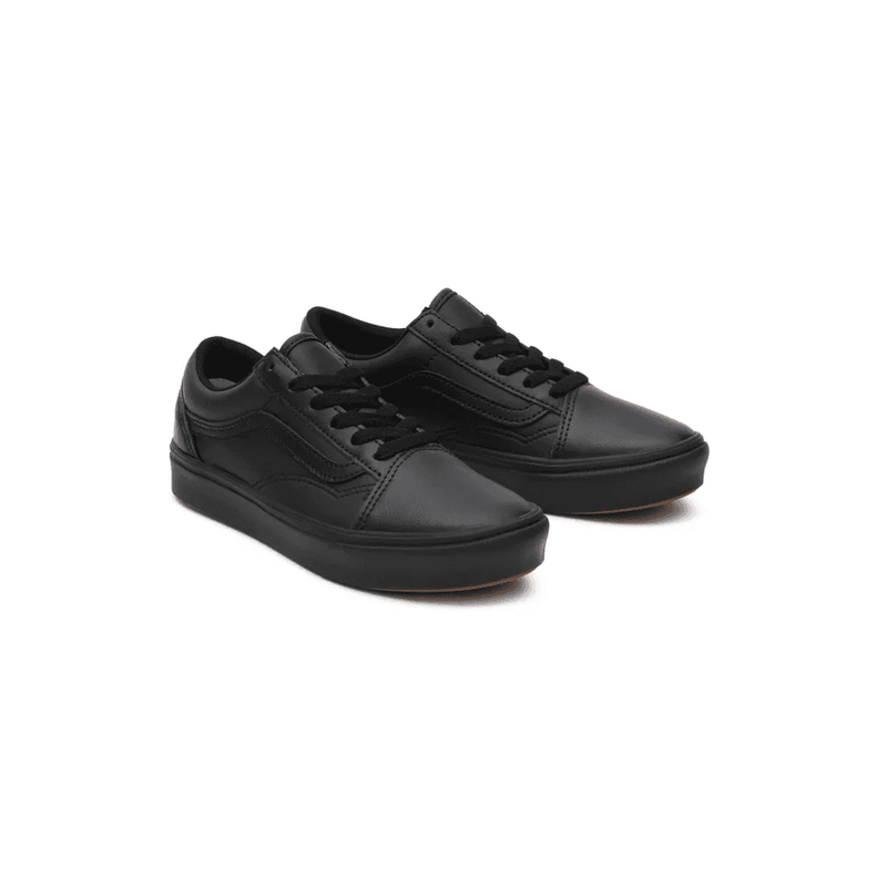 Vans Kids Comfycush Old Skool Black Lace Trainer - Black