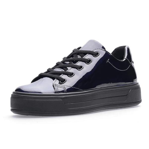 Womens Ara Canberra Purple Patent Trainers - Plum Patent