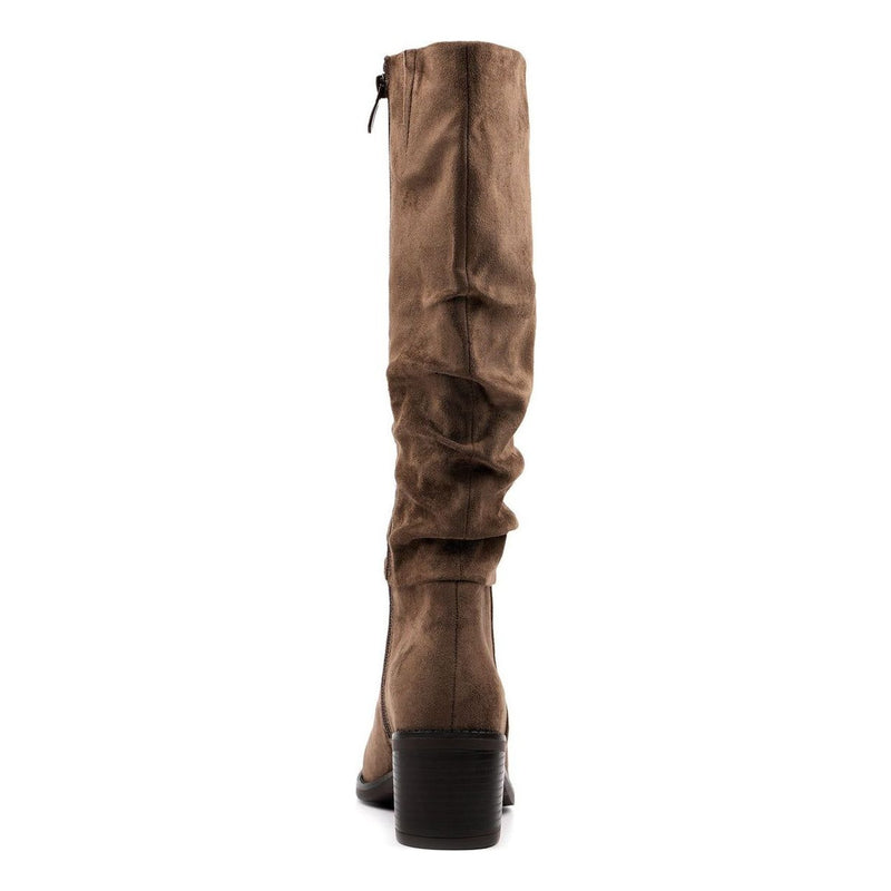 Womens Lunar Kristen Scrunch Long Boots - Taupe
