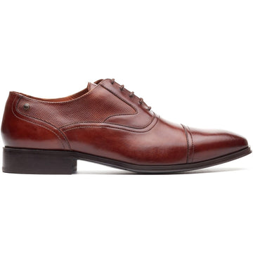 Mens Base London Portico Formal Lace-up Shoes - Burnt Tan