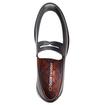 Mens Base London Sid Loafers - Black and White