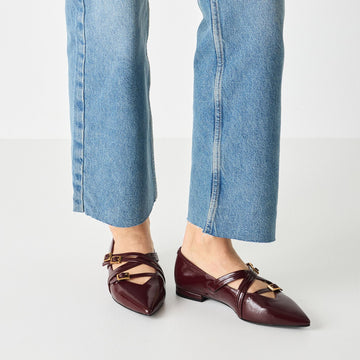 Womens Tamaris 22160 Loafers - Merlot Patent