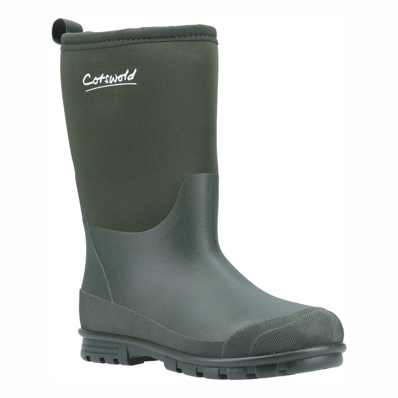 Kids Cotswold Hilly Neoprene Wellingtons - Green
